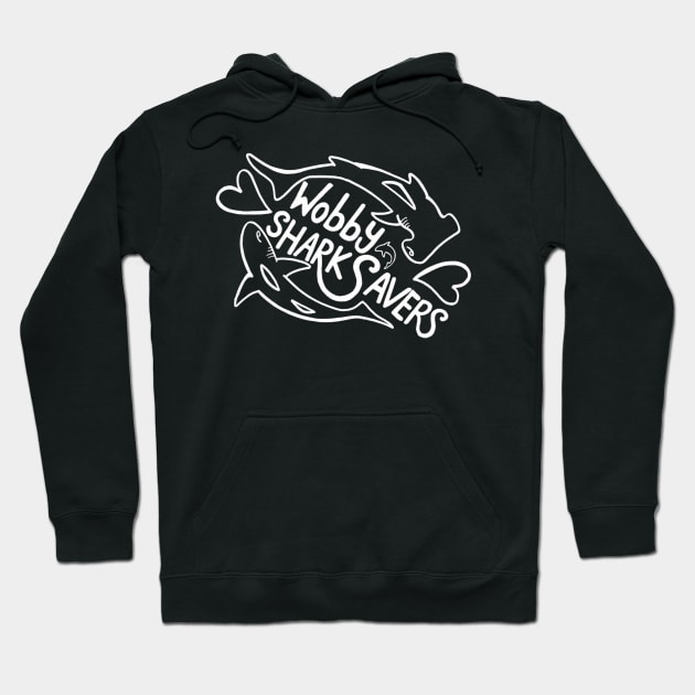 Wobby White Outline Hoodie by WobbySharkSavers